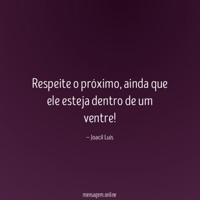Respeite o próximo