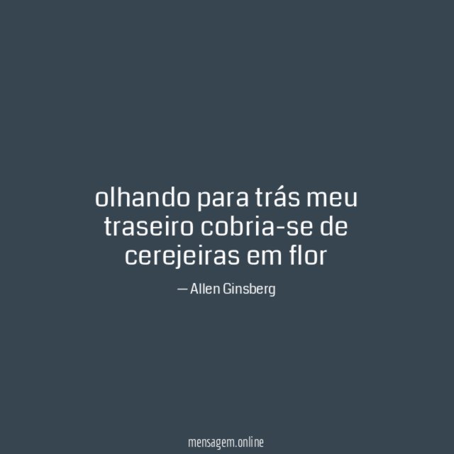 olhando para trás meu traseiro cobria-se de cerejeiras em flor