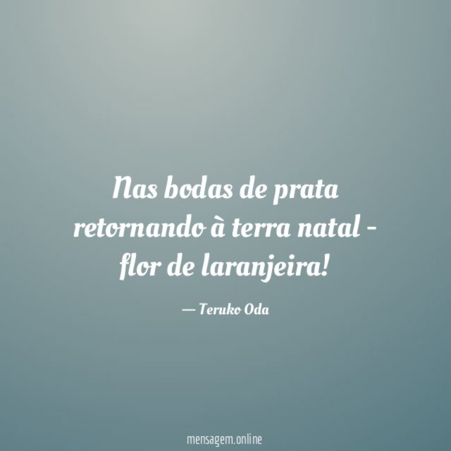 Nas bodas de prata retornando à terra natal - flor de laranjeira