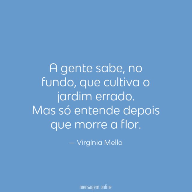 A gente sabe