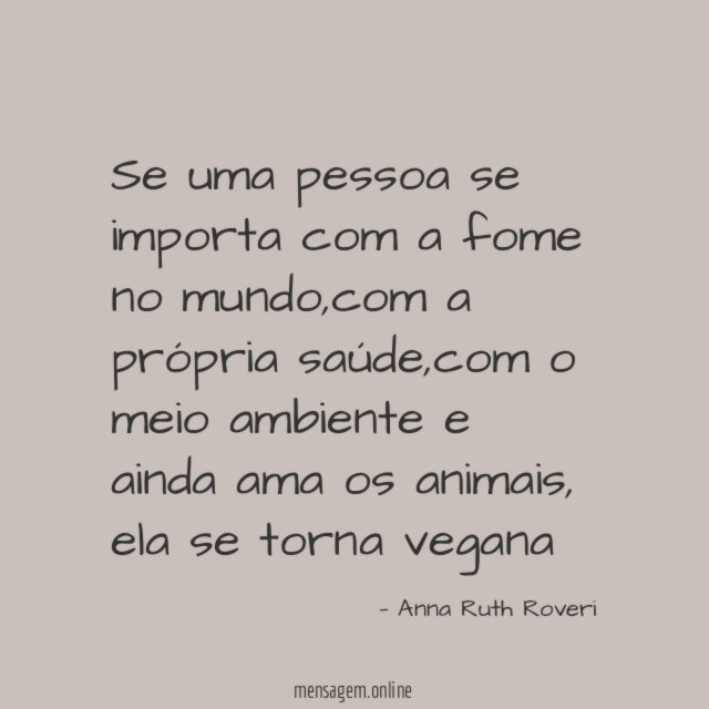 Se uma pessoa se importa com a fome no mundo
