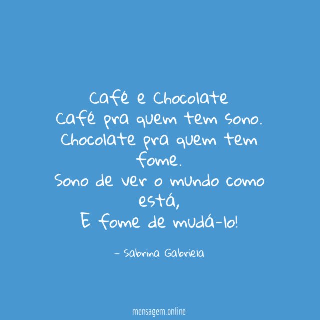 Café e Chocolate