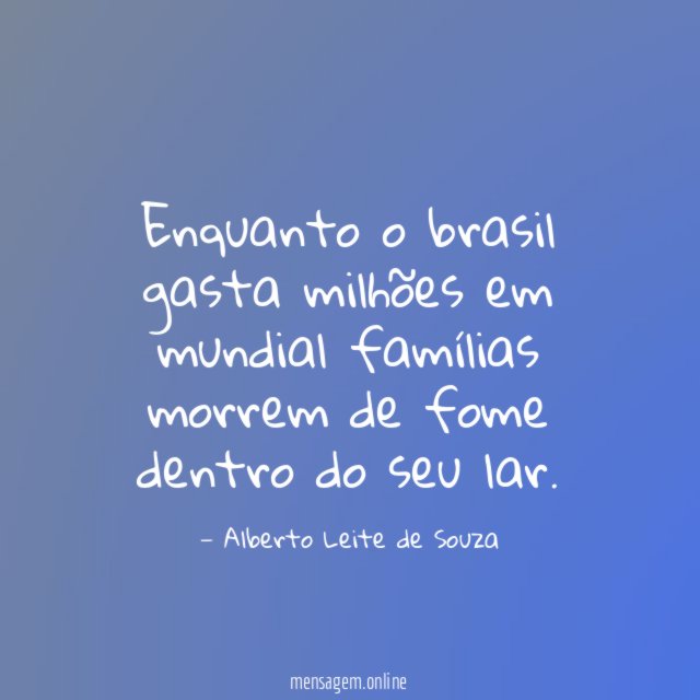 Enquanto o brasil gasta milhões em mundial famílias morrem