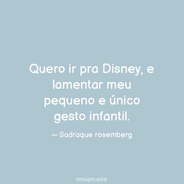 Quero ir pra Disney