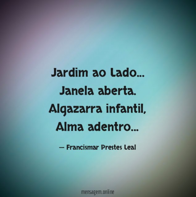 Jardim ao Lado…