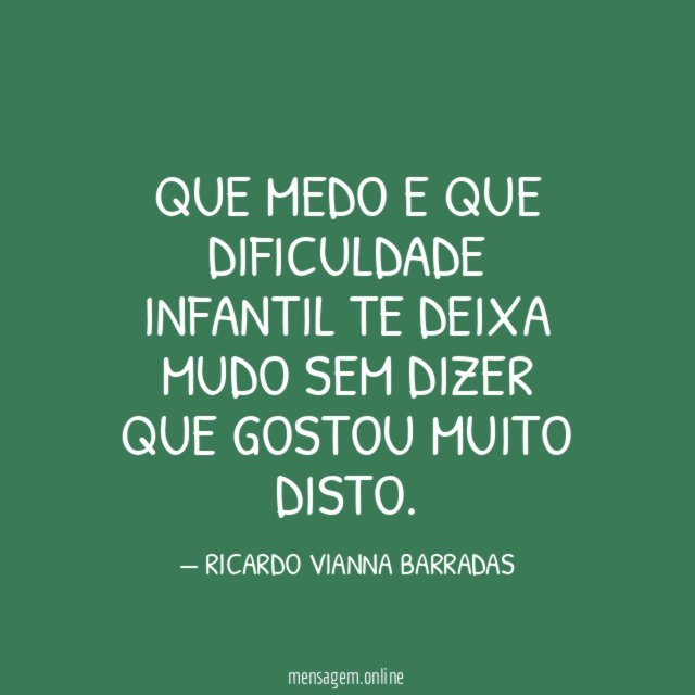 Que medo e que dificuldade infantil te deixa