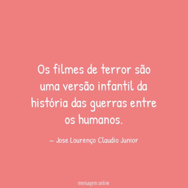 Os filmes de terror são uma versão infantil