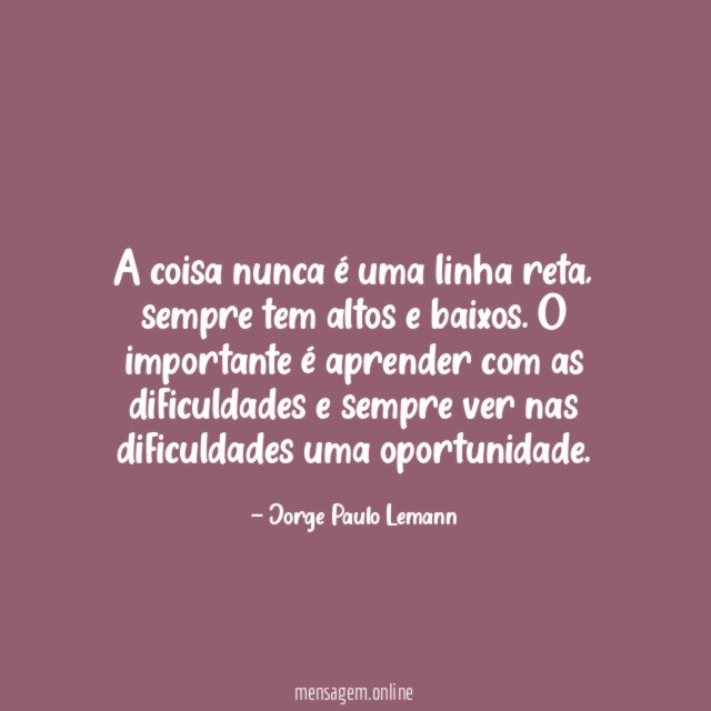 A coisa nunca é uma linha reta