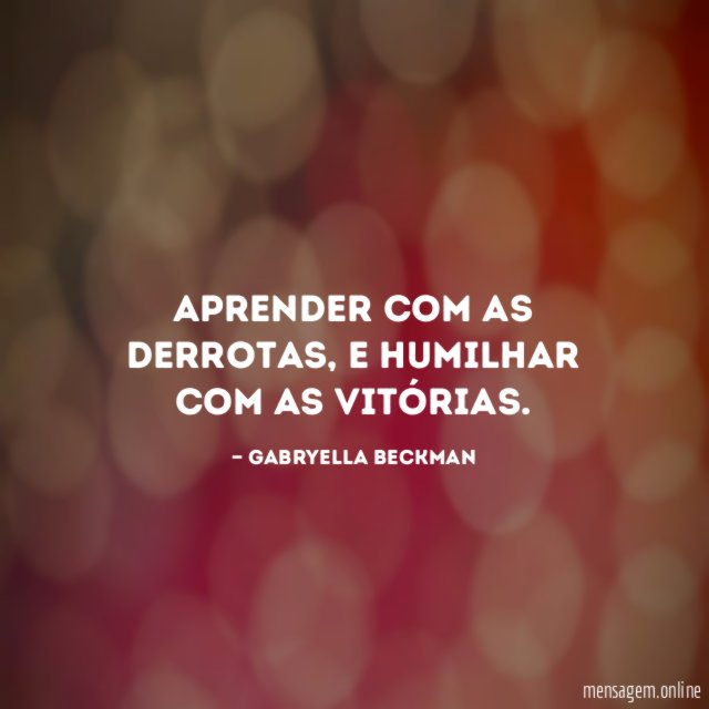 Aprender com as derrotas