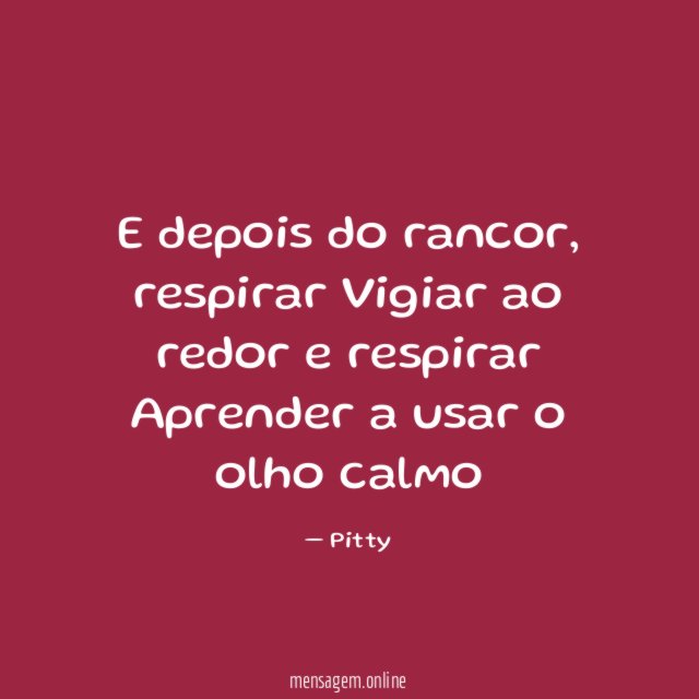 E depois do rancor