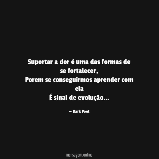 Suportar a dor é uma das formas de se fortalecer