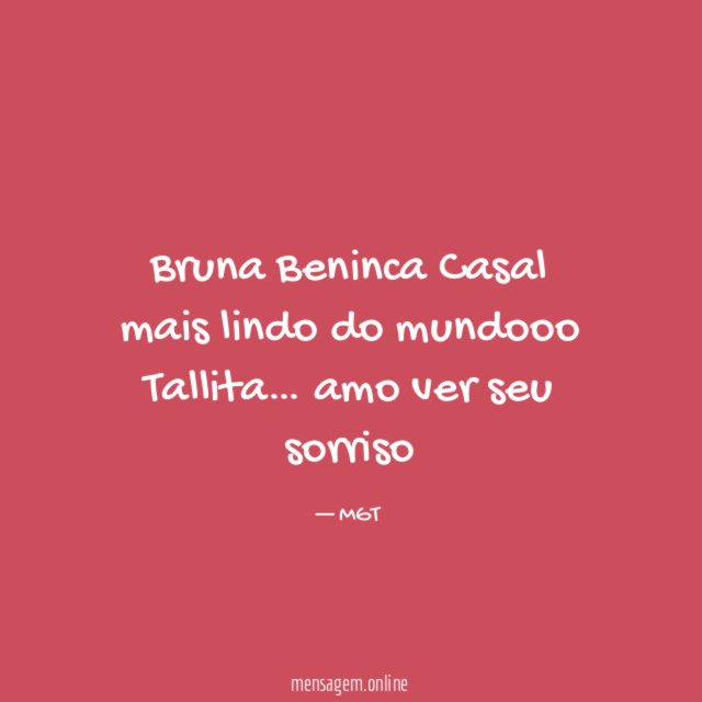 Bruna Beninca Casal mais lindo do mundooo Tallita