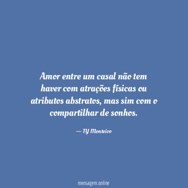 Amor entre um casal não tem haver com