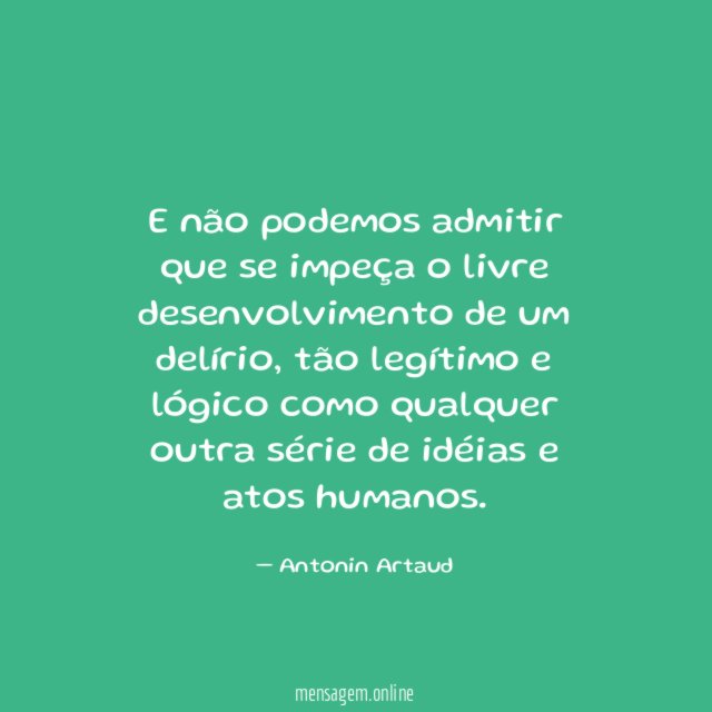 E não podemos admitir que se impeça