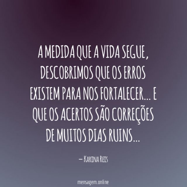 A medida que a vida segue
