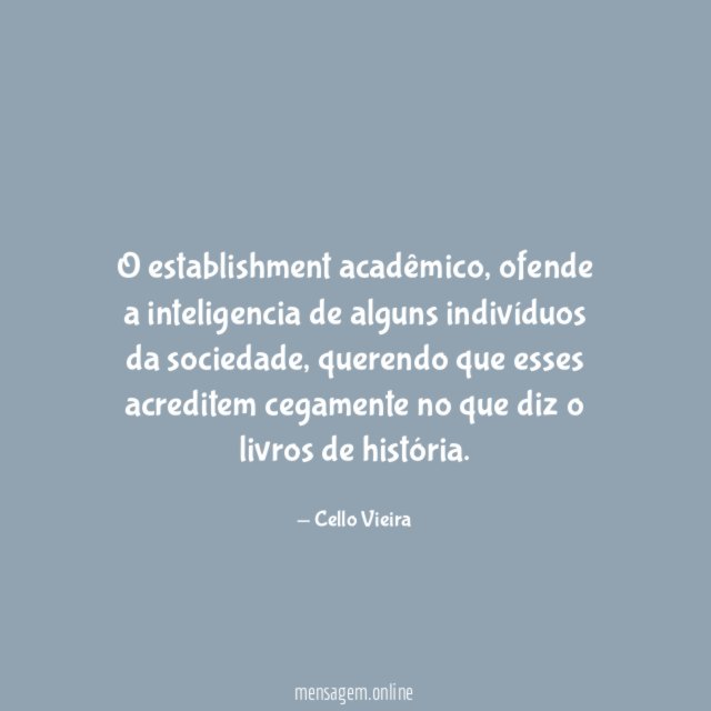 O establishment acadêmico