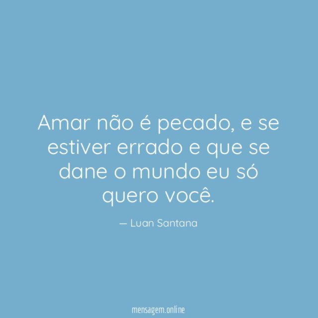 Amar não é pecado