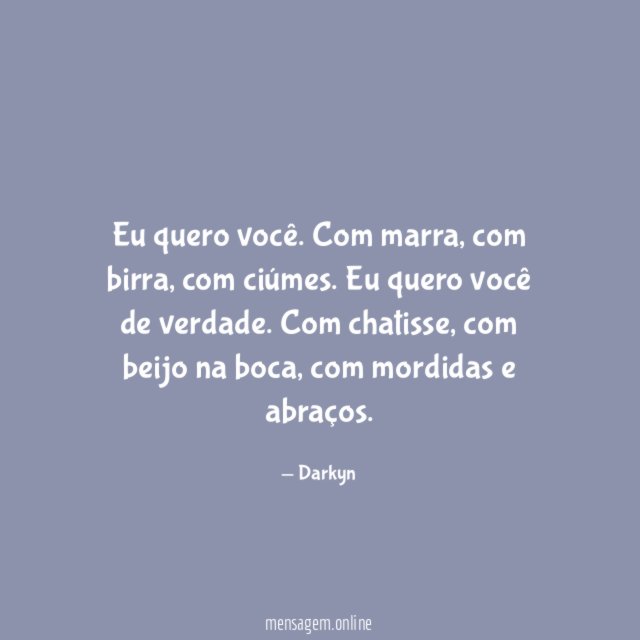 Eu quero você