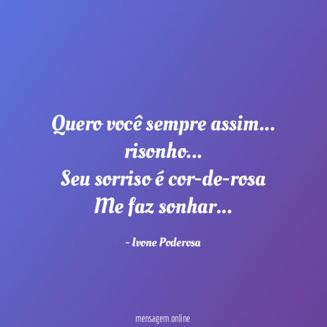 Quero você sempre assim