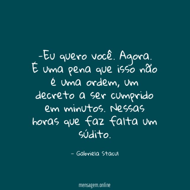 Eu quero você