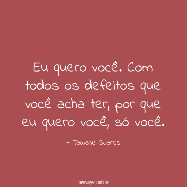 Eu quero você