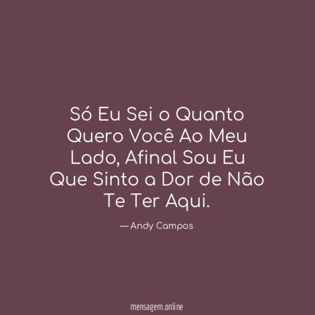 Só Eu Sei o Quanto Quero Você Ao Meu Lado
