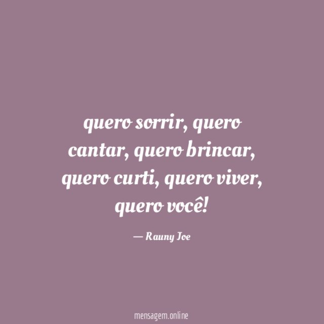 quero sorrir