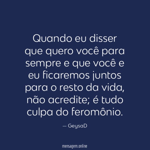Quando eu disser que quero você para sempre