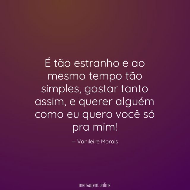 É tão estranho e ao mesmo tempo tão simples