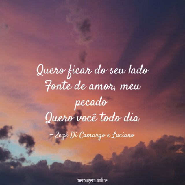 Quero ficar do seu lado Fonte de amor