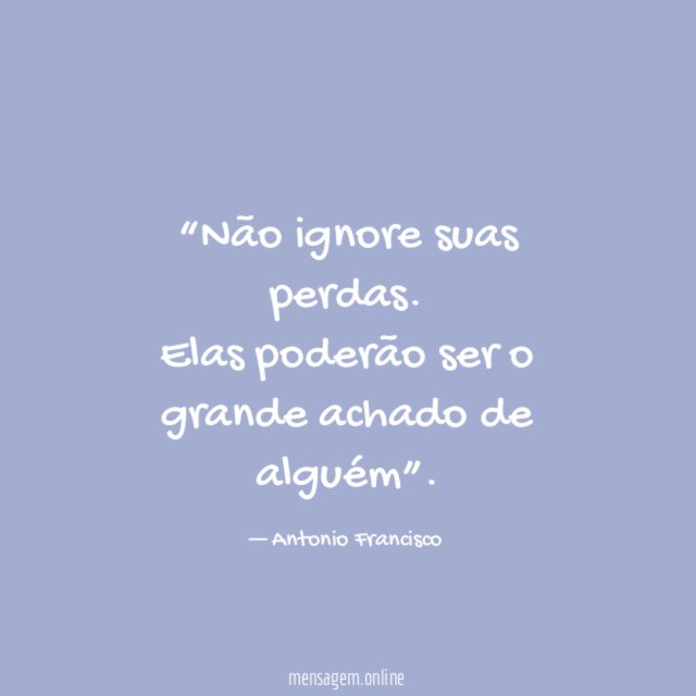 Não ignore suas perdas