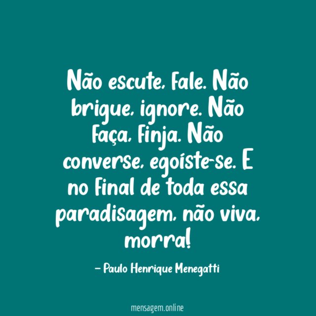 Não escute
