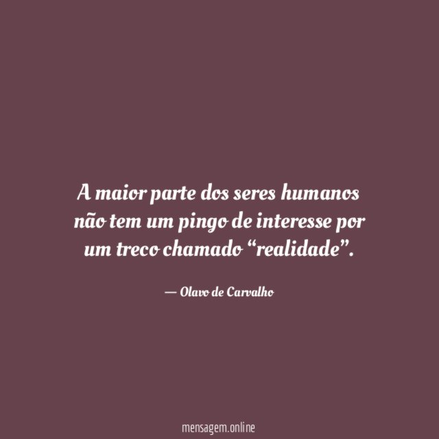 A maior parte dos seres humanos não tem