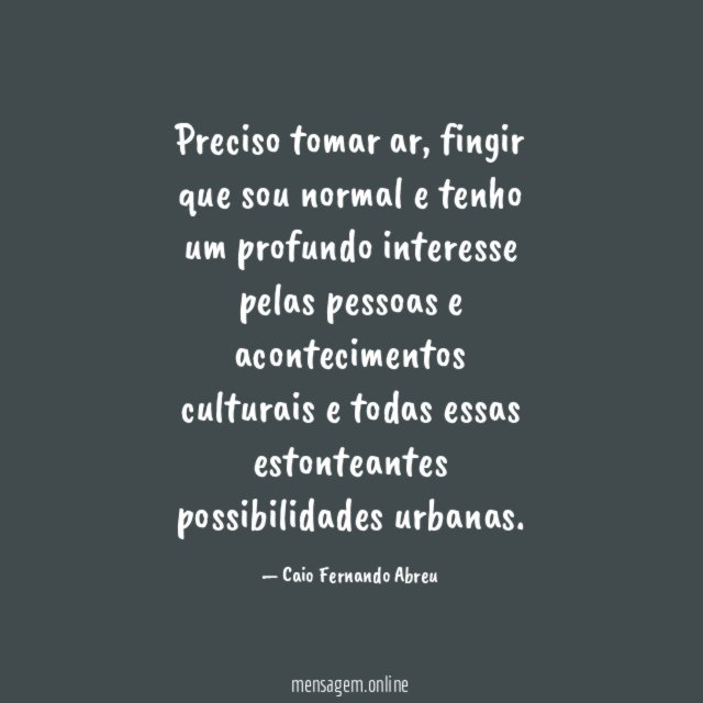 Preciso tomar ar