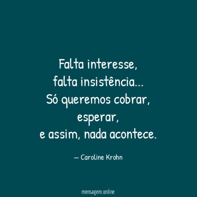 Falta interesse