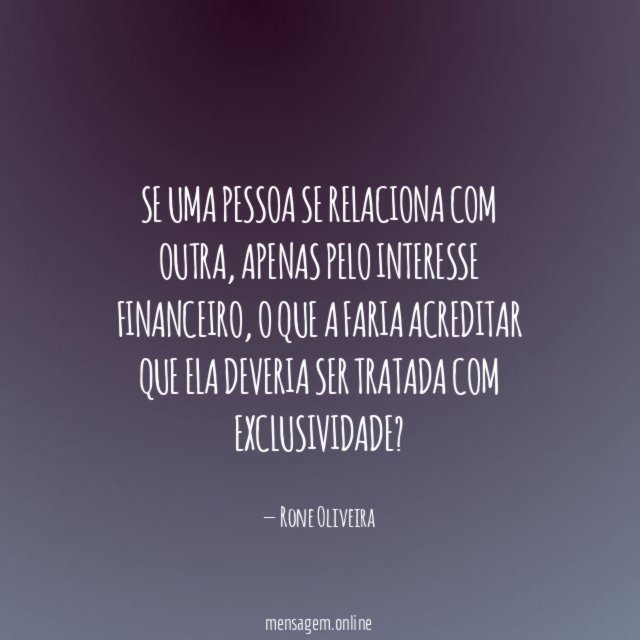 Se uma pessoa se relaciona com outra