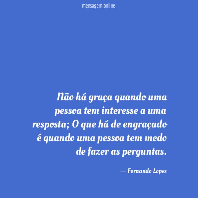 Não há graça quando uma pessoa tem interesse