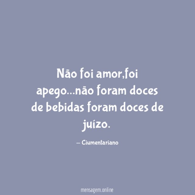 Não foi amor
