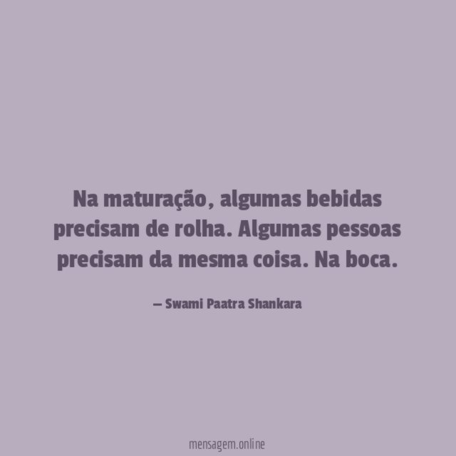 Na maturação