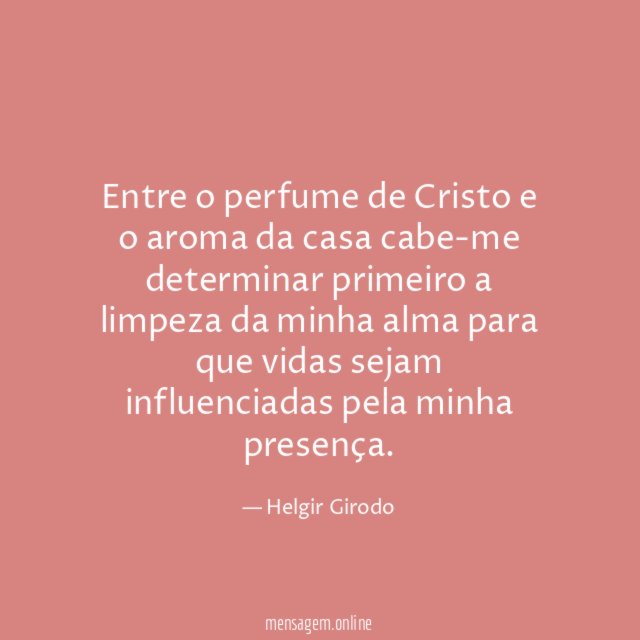 Entre o perfume de Cristo e o aroma