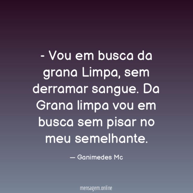 Vou em busca da grana Limpa