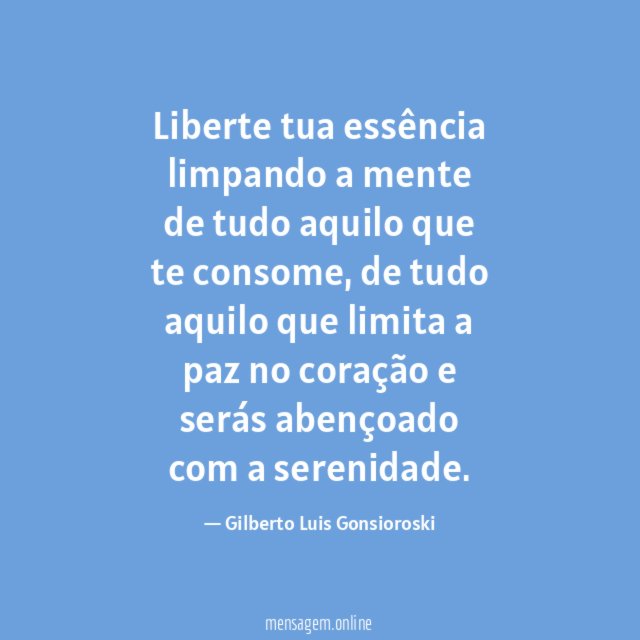 Liberte tua essência limpando a mente de tudo