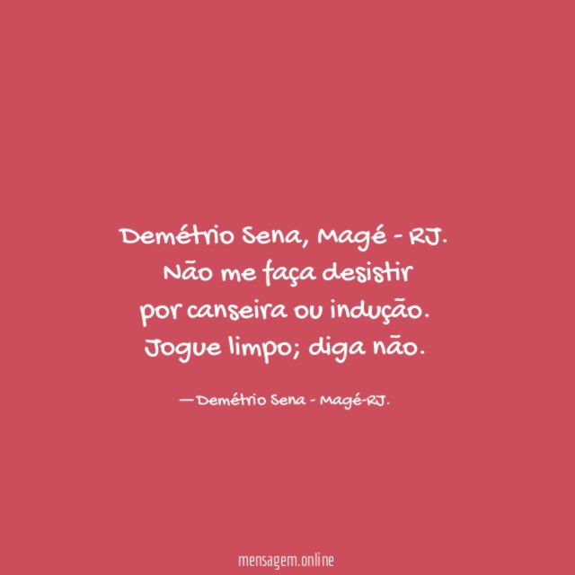 Demétrio Sena, Magé - RJ.