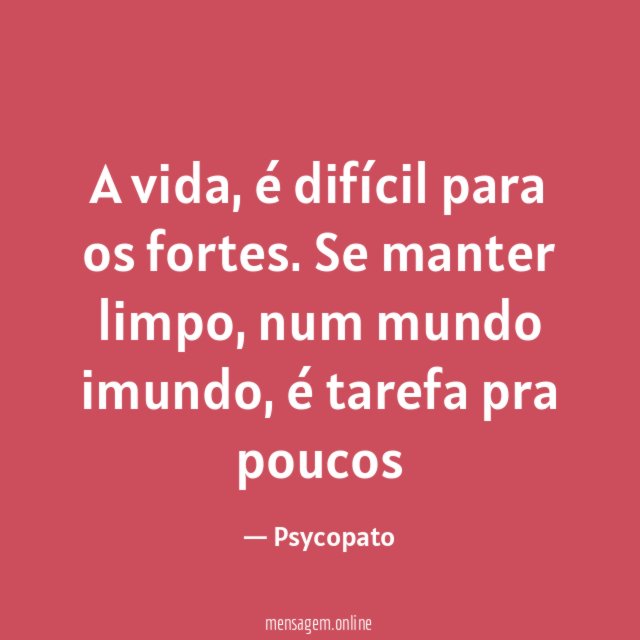 A vida
