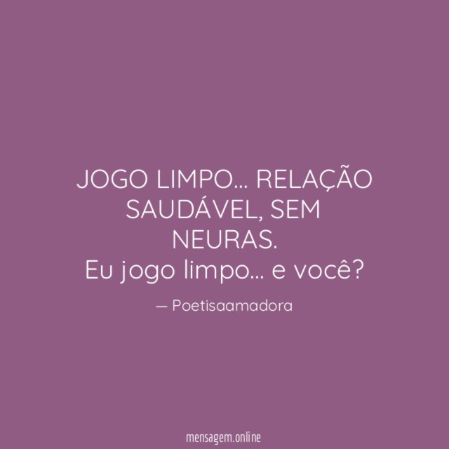 JOGO LIMPO