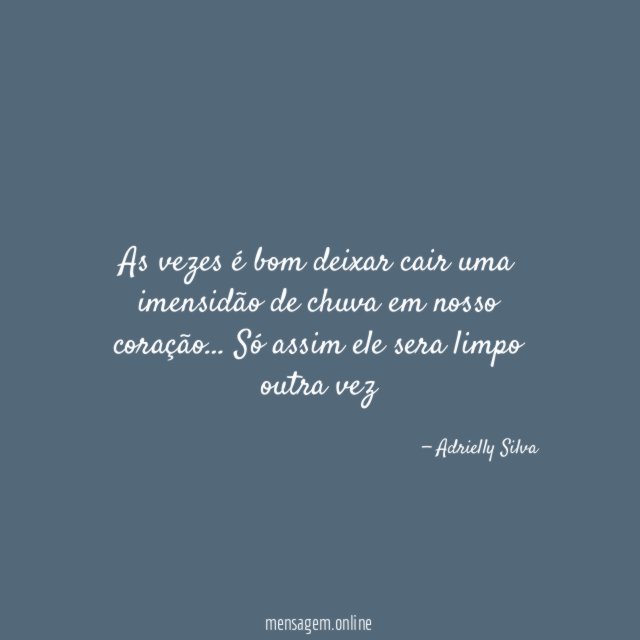 As vezes é bom deixar cair uma imensidão