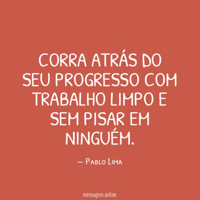 Corra atrás do seu progresso com trabalho limpo