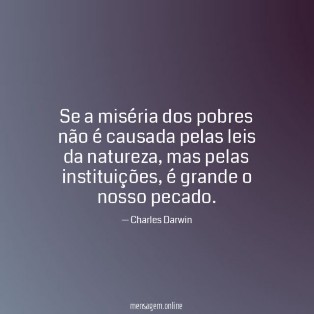 Se a miséria dos pobres não é causada