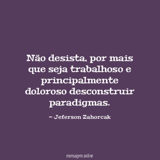 Não desista