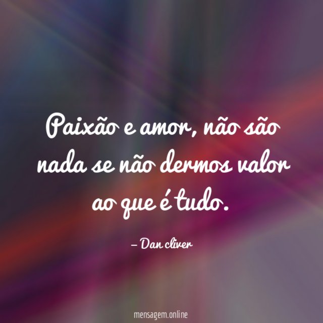 Paixão e amor